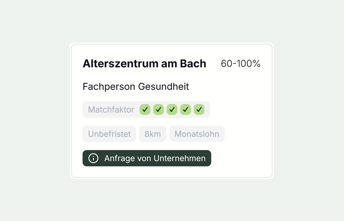 Erhalte Anfragen von Unternehmen.