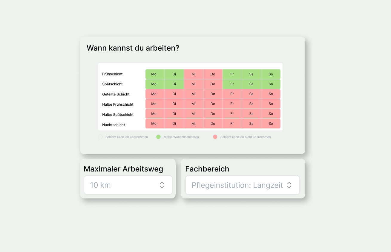 Erstelle dein Profil und gib an was für eine Pflegestelle du suchst.